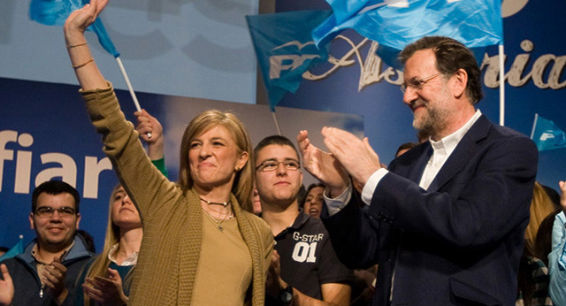 Mariano Rajoy e Isabel Pérez-Espinosa en Gijón