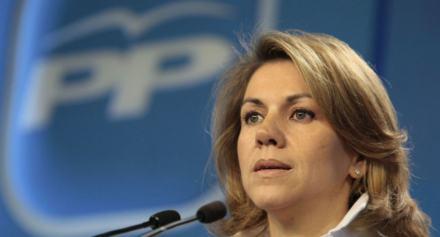 La secretaria general del PP, María Dolores de Cospedal