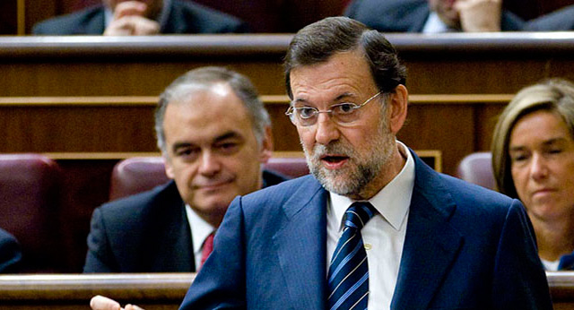 Mariano Rajoy durante su intervención en la sesión de control al Gobierno