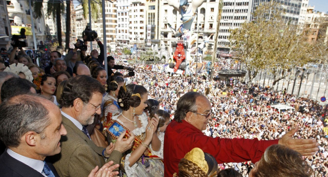 Mariano Rajoy en las Fallas de Valencia