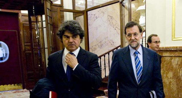 Mariano Rajoy y Jorge Moragas en el Congreso