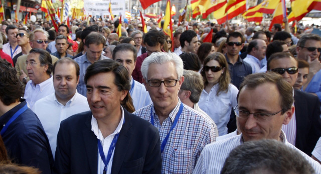 Manifestación en apoyo a las víctimas del terrorismo