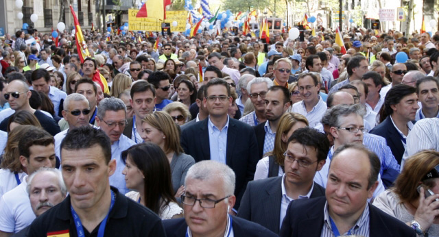 Manifestación en apoyo a las víctimas del terrorismo