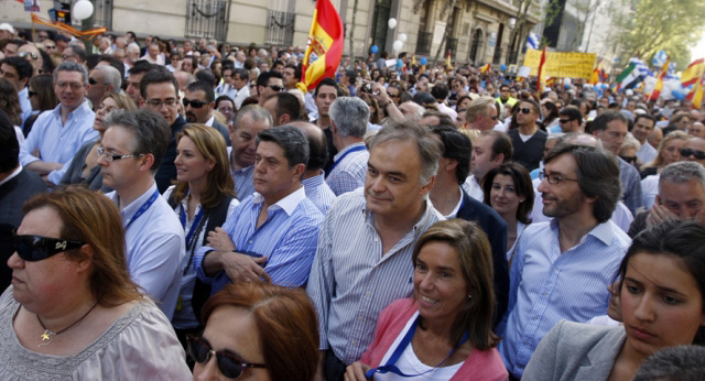 Manifestación en apoyo a las víctimas del terrorismo