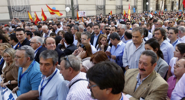 Manifestación en apoyo a las víctimas del terrorismo