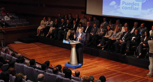 Mariano Rajoy durante su intervención en un acto con empresarios y emprendedores