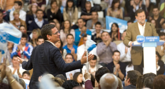 Mariano Rajoy en un acto del PP en Pontevedra