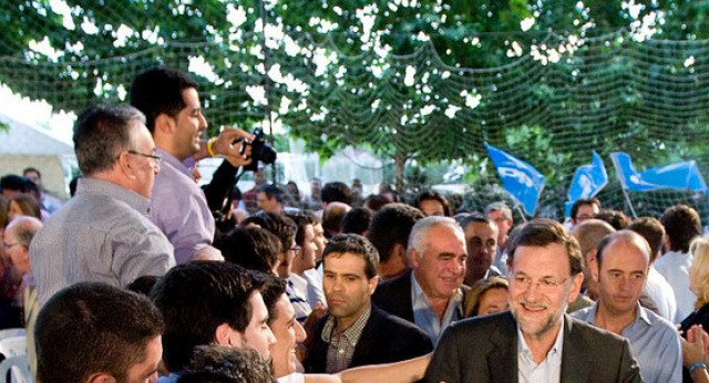 Mariano Rajoy participa en un mitin en Mérida
