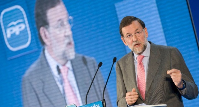 Mariano Rajoy durante el mitin de Vigo