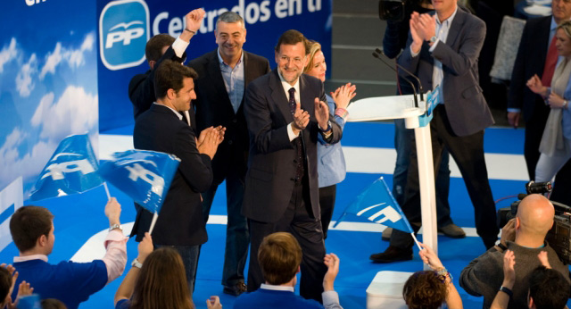 Mariano Rajoy en un acto del PP en Vitoria