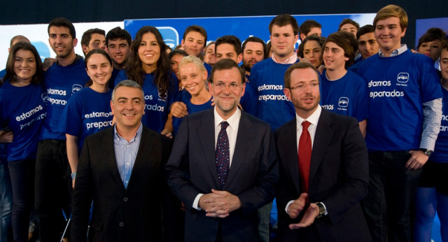 Mariano Rajoy en un acto del PP en Vitoria