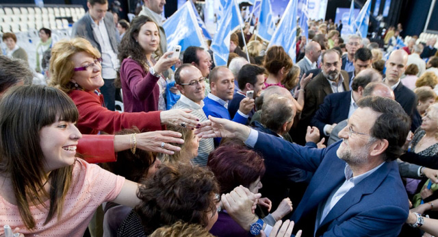 Mariano Rajoy interviene en un acto del PP en Valladolid
