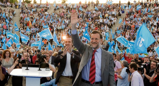 Mariano Rajoy durante el mitin de Palma 