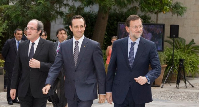 Rajoy y Bauzá a su llegada