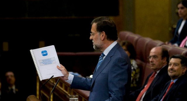 Mariano Rajoy durante el Debate sobre el Estado de la Nación