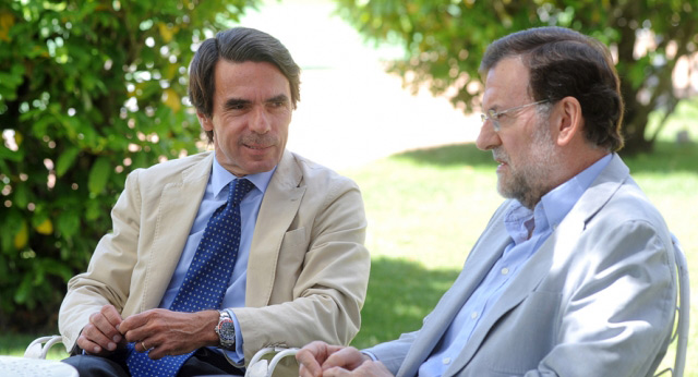 Mariano Rajoy y José María Aznar en la clausura del Campus FAES
