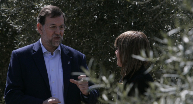 Mariano Rajoy visita un olivar 