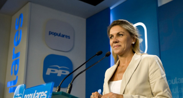 La secretaria general del PP, María Dolores de Cospedal