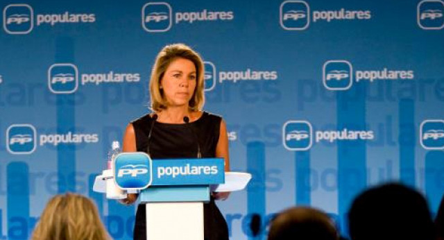 La secretaria general del PP, Maria Dolores de Cospedal