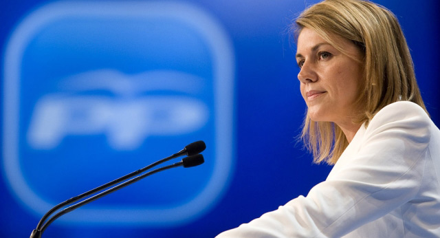 María Dolores de Cospedal durante su intervención