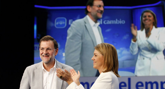 Mariano Rajoy con María Dolores de Cospedal