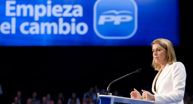 María Dolores de Cospedal durante su intervención