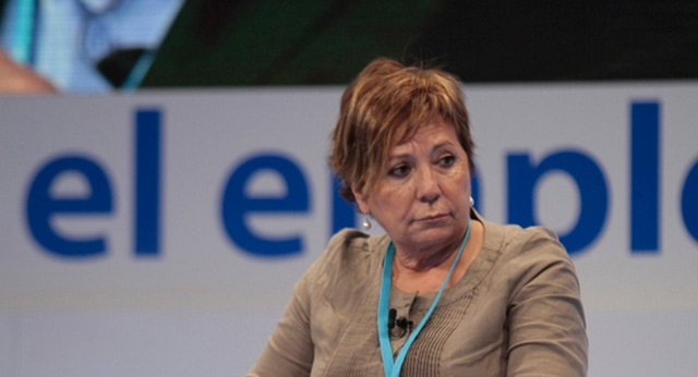 Celia Villalobos en la mesa "Estabilidad y reformas para el empleo"