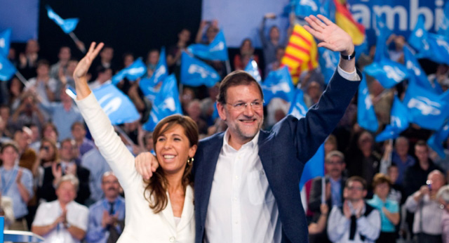 Mariano Rajoy en Cerdanyola con Alicia Sánchez Camacho