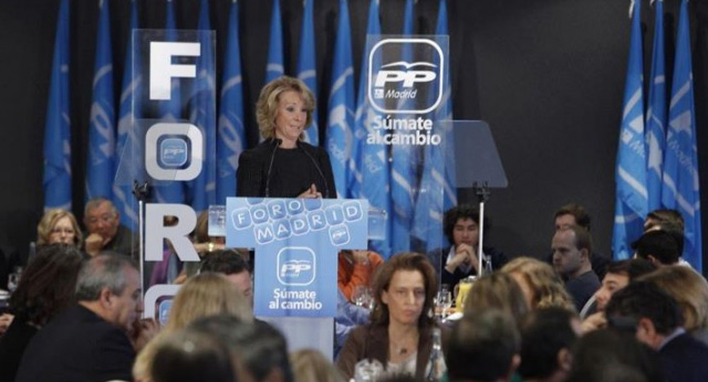 Esperanza Aguirre presenta el programa electoral del PP junto con Ana Mato