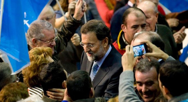 Mariano Rajoy en el mitin de Burgos