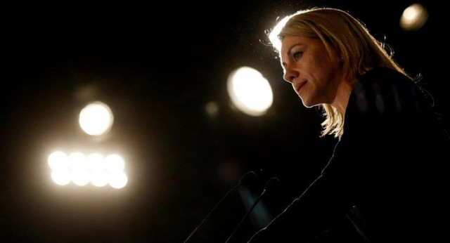 Maria Dolores de Cospedal durante el acto de Badalona