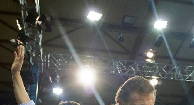 Mariano Rajoy en el mitin de Las Palmas de Gran Canaria