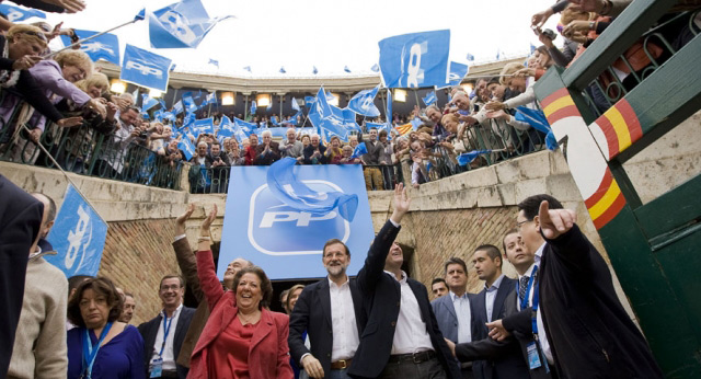 Mariano Rajoy a su llegada al acto de Valencia