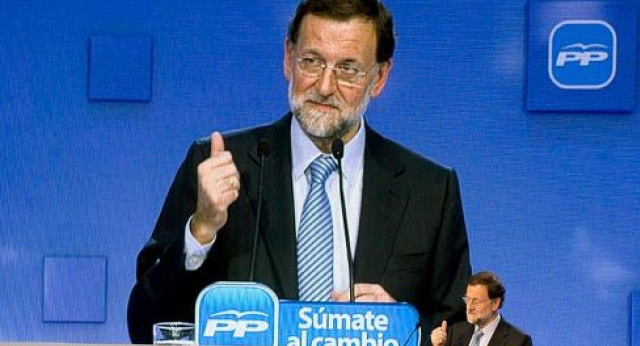 Mariano Rajoy en el mitin de Burgos