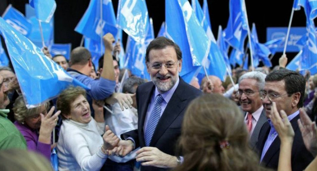 Mariano Rajoy en el mitin de Burgos