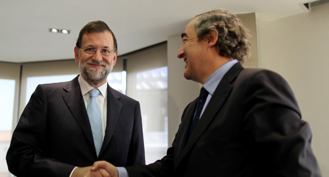 Mariano Rajoy se reúne con el presidente de la CEOE, Joan Rosell