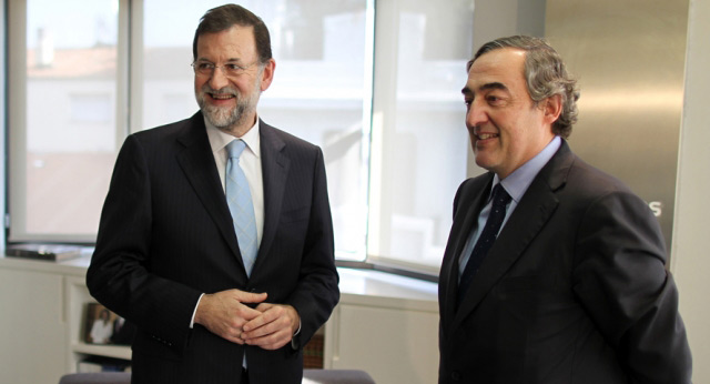 Mariano Rajoy se reúne con el presidente de la CEOE, Joan Rosell