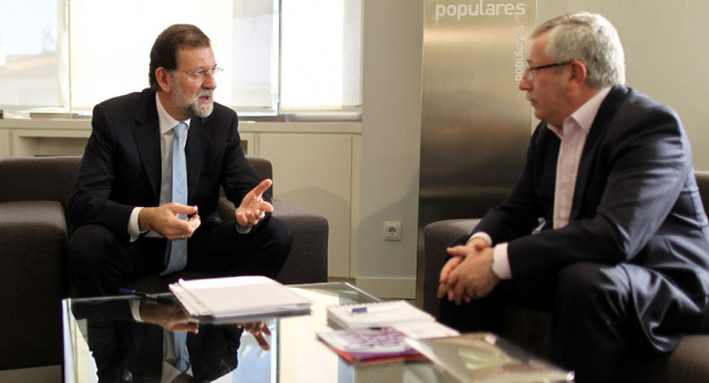 Mariano Rajoy se reúne con Ignacio Fernández Toxo