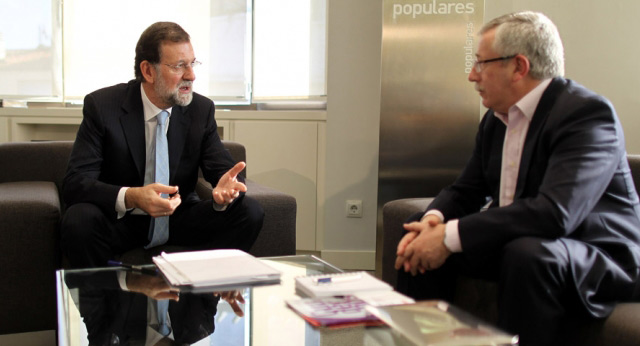 Mariano Rajoy se reúne con Ignacio Fernández Toxo