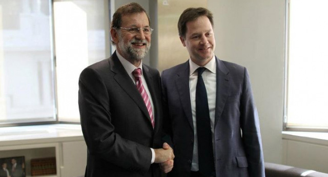Mariano Rajoy se reúne con Nick Clegg