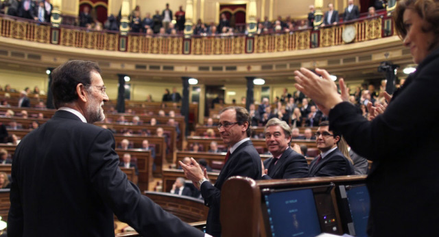 Ovación a Mariano Rajoy en el Congreso de los Diputados