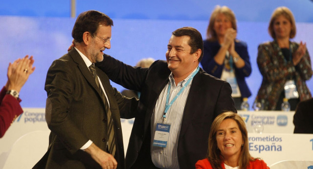 Mariano Rajoy con Antonio Sanz