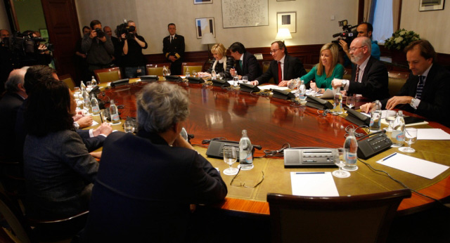Reunión del Grupo Popular con representantes de CEOE y CEPYME