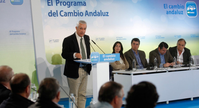 Javier Arenas en la presentación del Programa Electoral del PP Andaluz