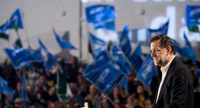 Mariano Rajoy durante su intervención en el acto de Andújar