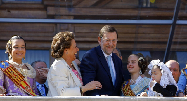 Mariano Rajoy en la Mascletá de Valencia