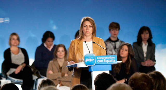 María Dolores de Cospedal durante su intervención en el acto