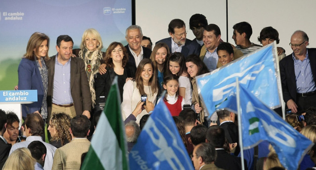 Mariano Rajoy y Javier Arenas en Cádiz