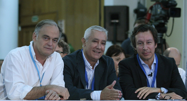 Esteban González Pons, Javier Arenas y Carlos Floriano en la Escuela de Verano