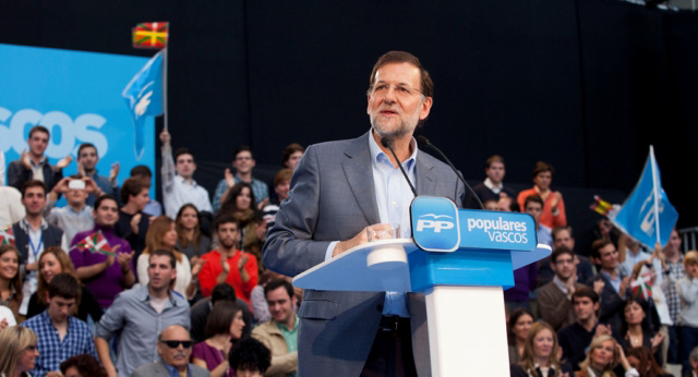 Mariano Rajoy interviene en un acto en Vitoria